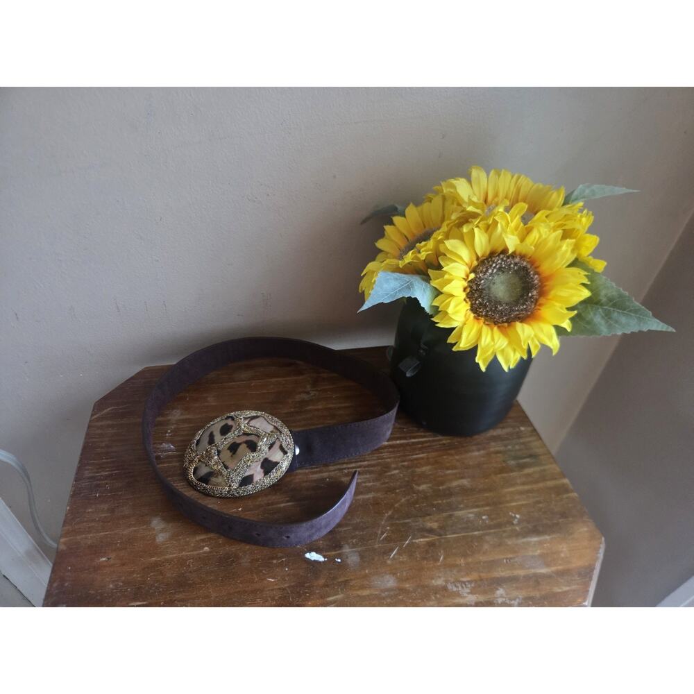 Vintage Belt With Real Stone Buckle